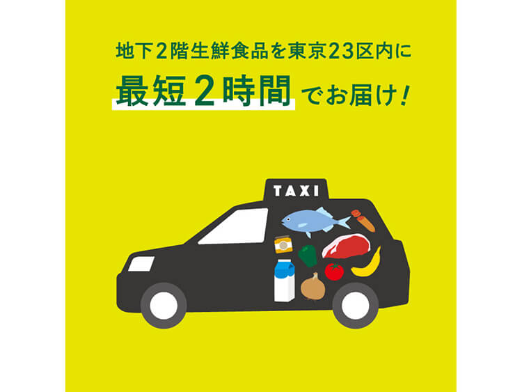 即日配送タクシーデリバリー 松屋御用聞き 松屋銀座